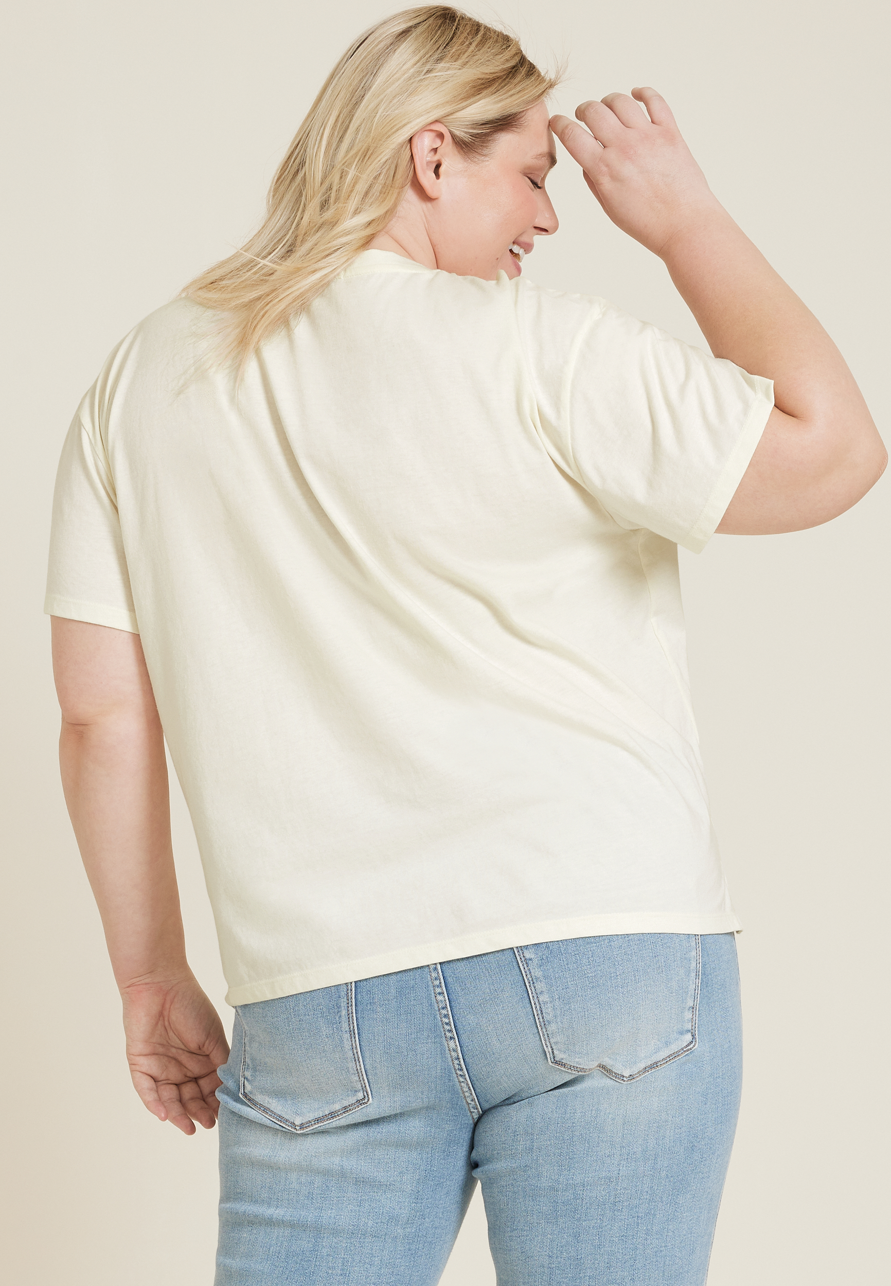 Plus Size Snoopy Mood Oversized Fit Graphic Tee, C2789, large