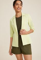 Linen Like Blazer, C4939, small