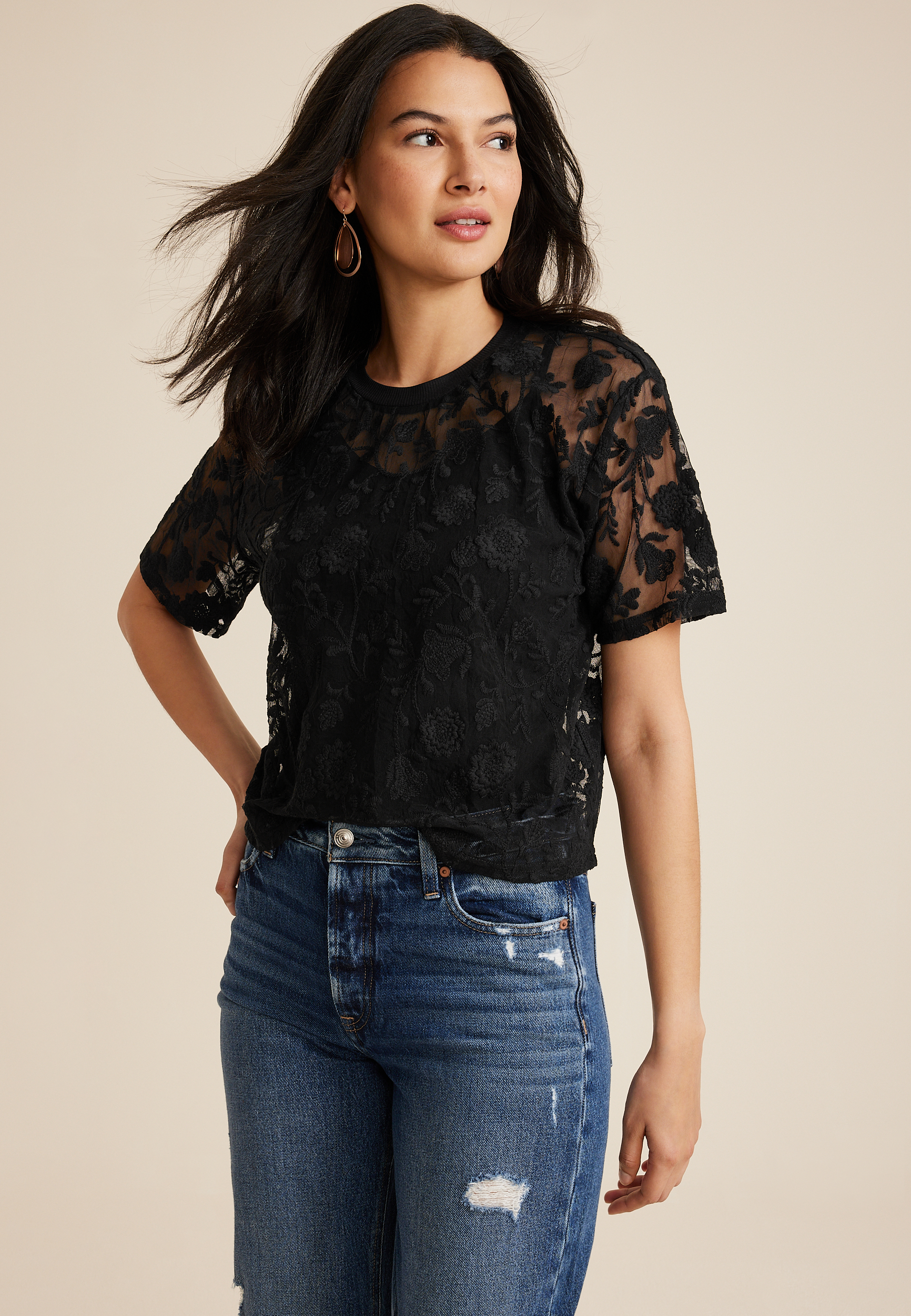 Floral Embroidered Blouse