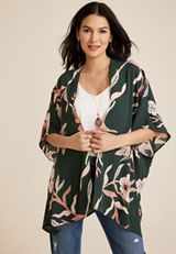 Green Floral Kimono, C531, small