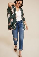 Green Floral Kimono, C531, small