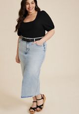 Plus Size Textured Short Sleeve Blouse, C106, small
