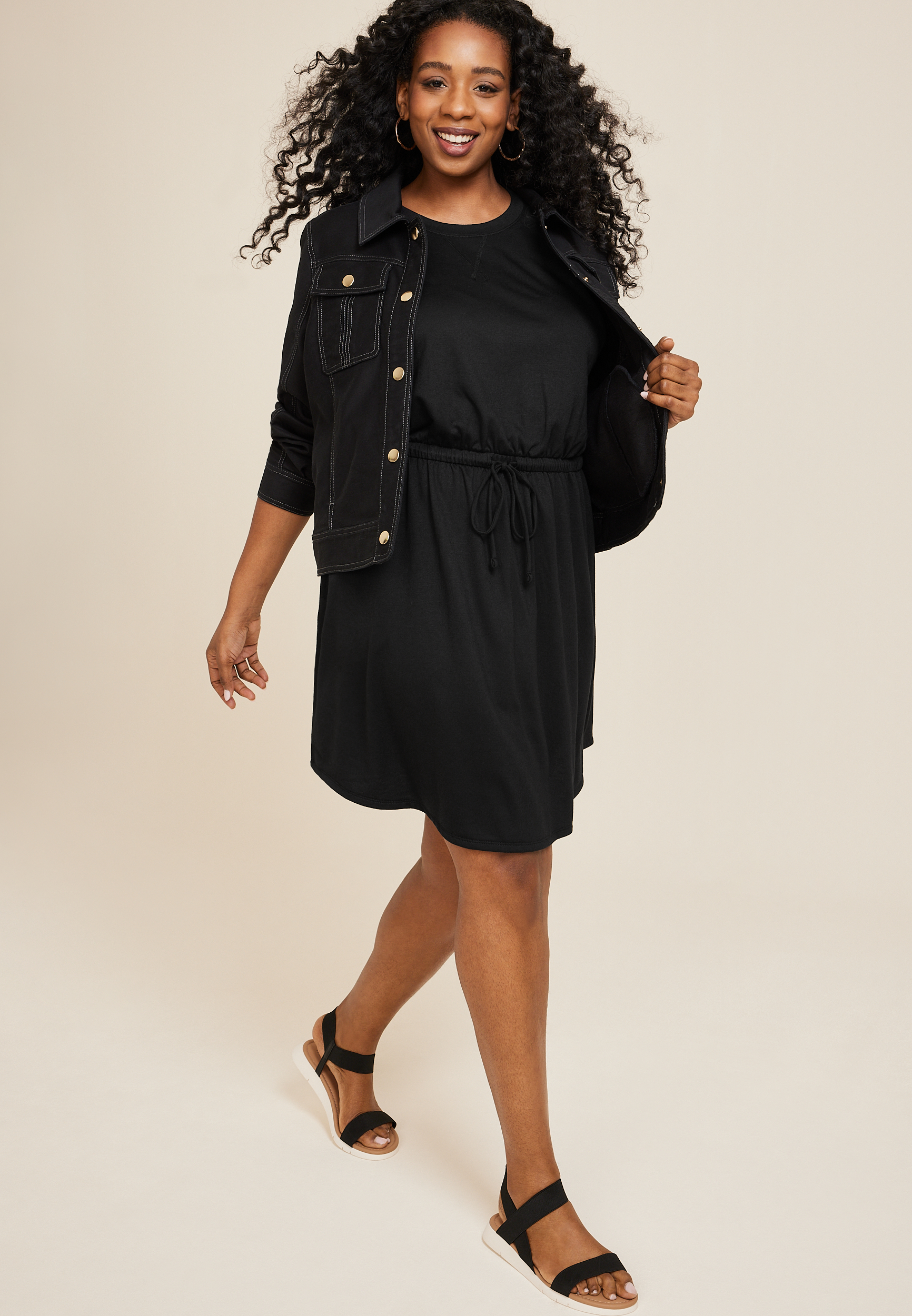 Plus 24/7 Clara Tie Waist Dress