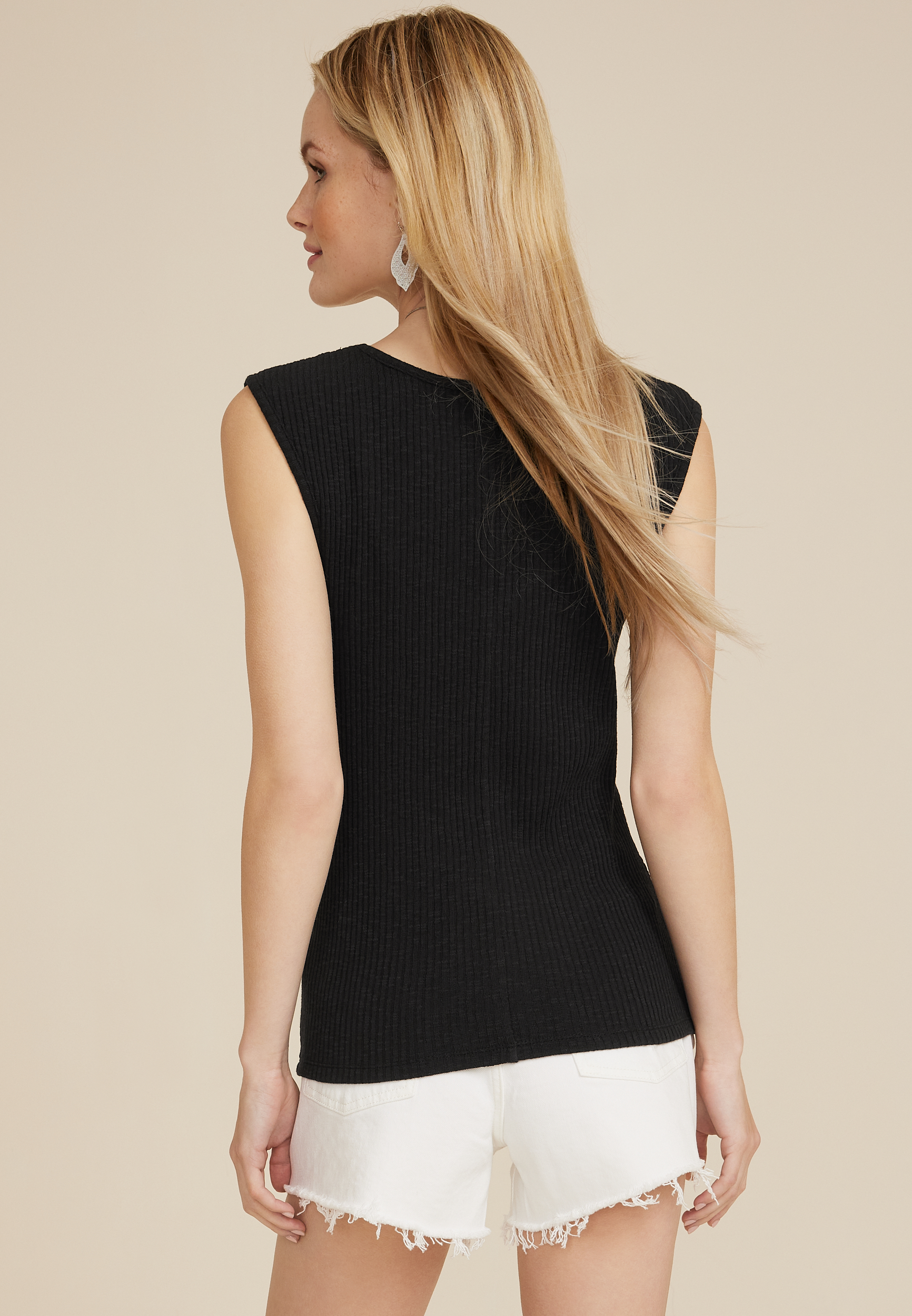 Textured Corset Tank Top
