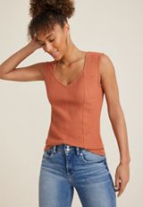 Textured Corset Tank Top, C9699, small