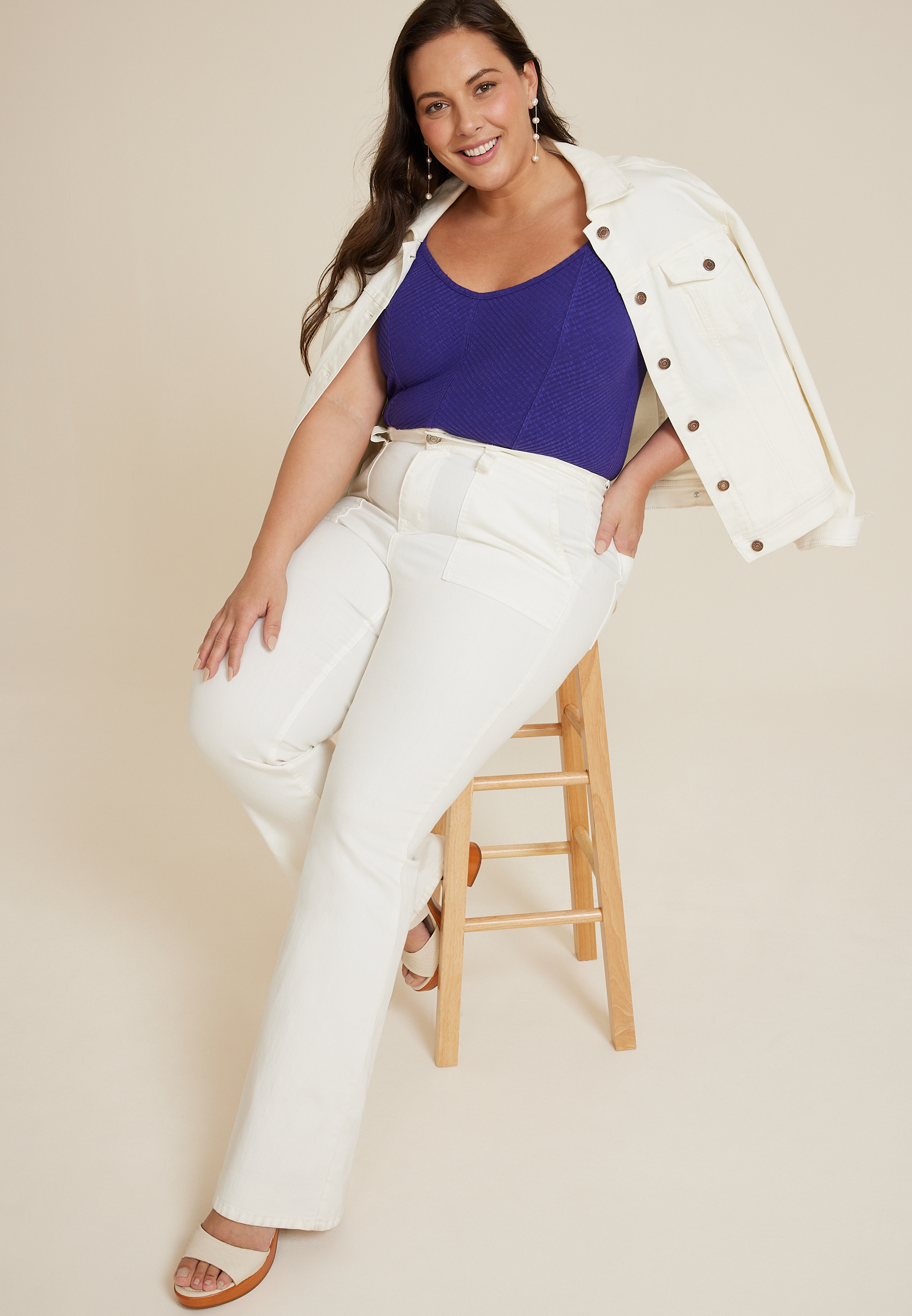 Plus Size Textured Corset Tank Top, C9711, large