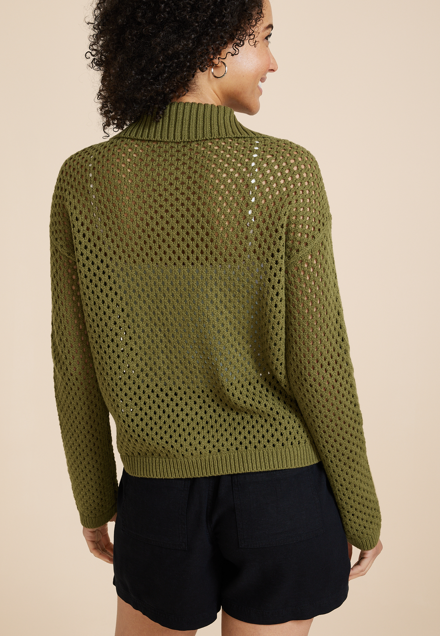 Open Stitch Collar Cardigan, C8780, large