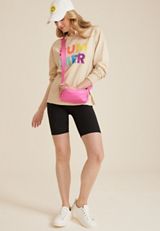 Summer Relaxed Fit Sweatshirt, ALMOND CREAM, small