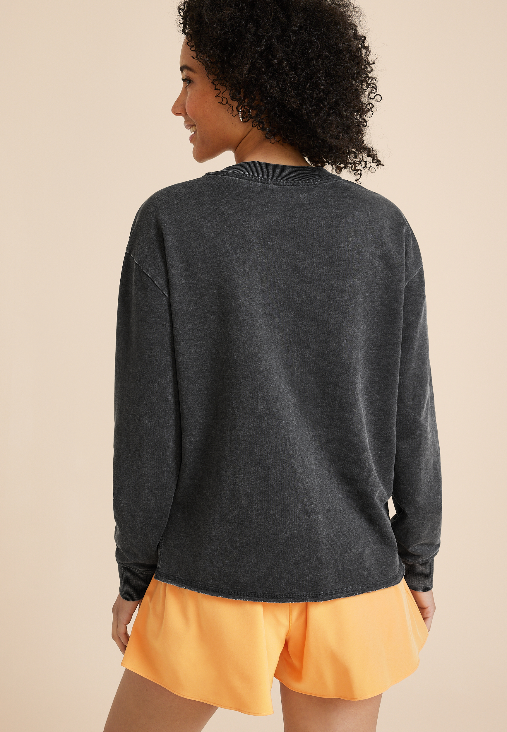 Vacay Mode Relaxed Fit Sweatshirt, CHARCOAL, large