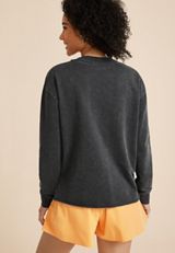 Vacay Mode Relaxed Fit Sweatshirt, CHARCOAL, small