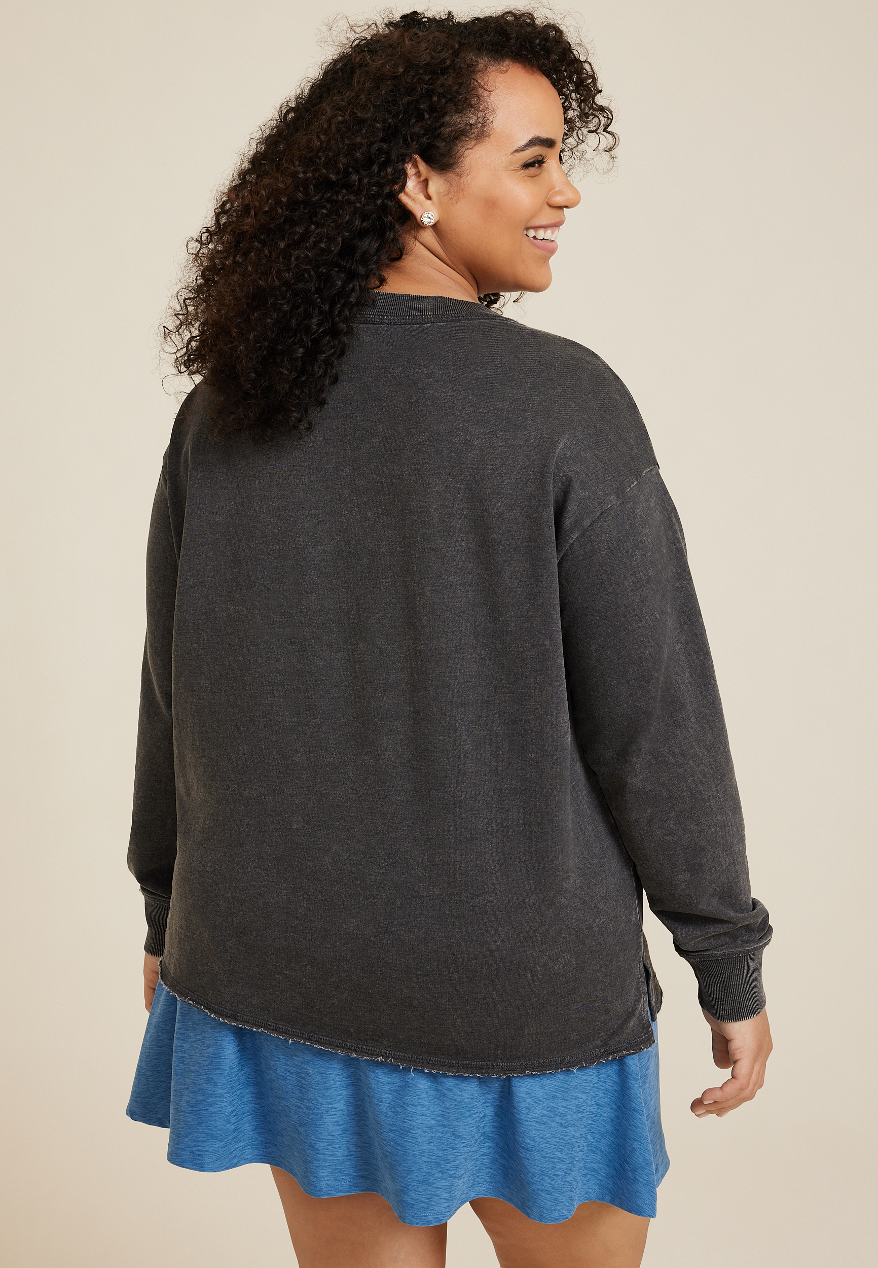 Plus Size Vacay Mode Relaxed Fit Sweatshirt, C125, large