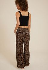 High Rise Printed Palazzo Pant, BROWN COMBO, small