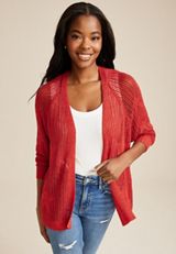 Open Stitch Star Cardigan, C4926, small