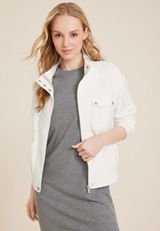 Linen Bomber Jacket, C223, small