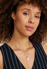 2 Piece Silver Star Necklace And Earring Set, C431, small