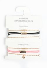 Mama And Mini Wear And Share Stackable Bracelet Set, NEUTRAL, small