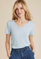 24/7 Tuck In V Neck Tee, C9249, small