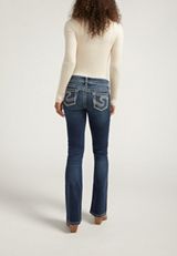 Silver Jeans Co.&reg; Suki Curvy Mid Rise Thick Stitch Bootcut Jean, C258, small