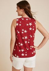 24/7 Morgan Stars V Neck Tank Top, C6875, small