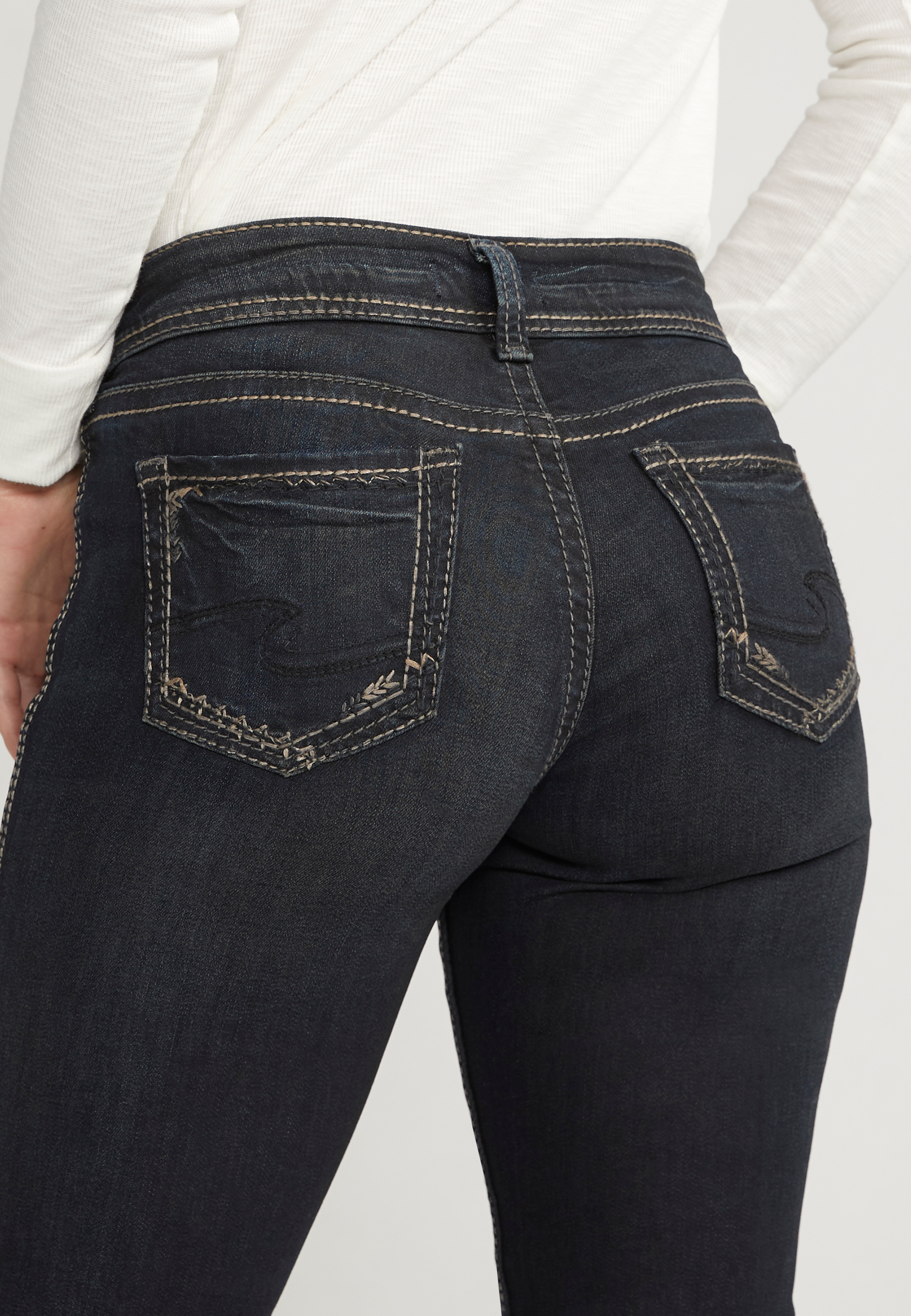 Silver Jeans Co.&reg; Suki Curvy Mid Rise Slim Boot Jean, C2372, large