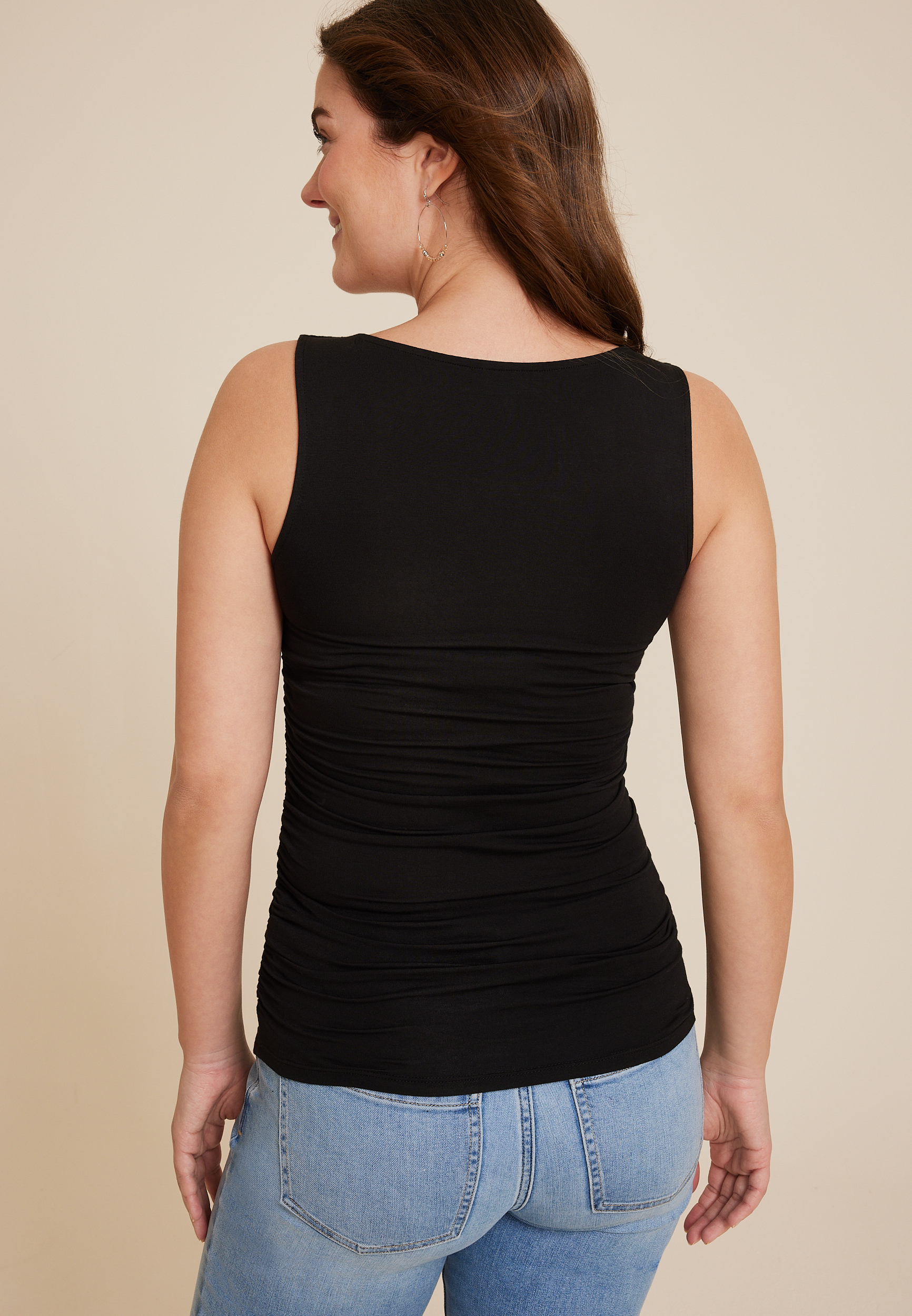 Ruched Hardware Tank Top, C106, large