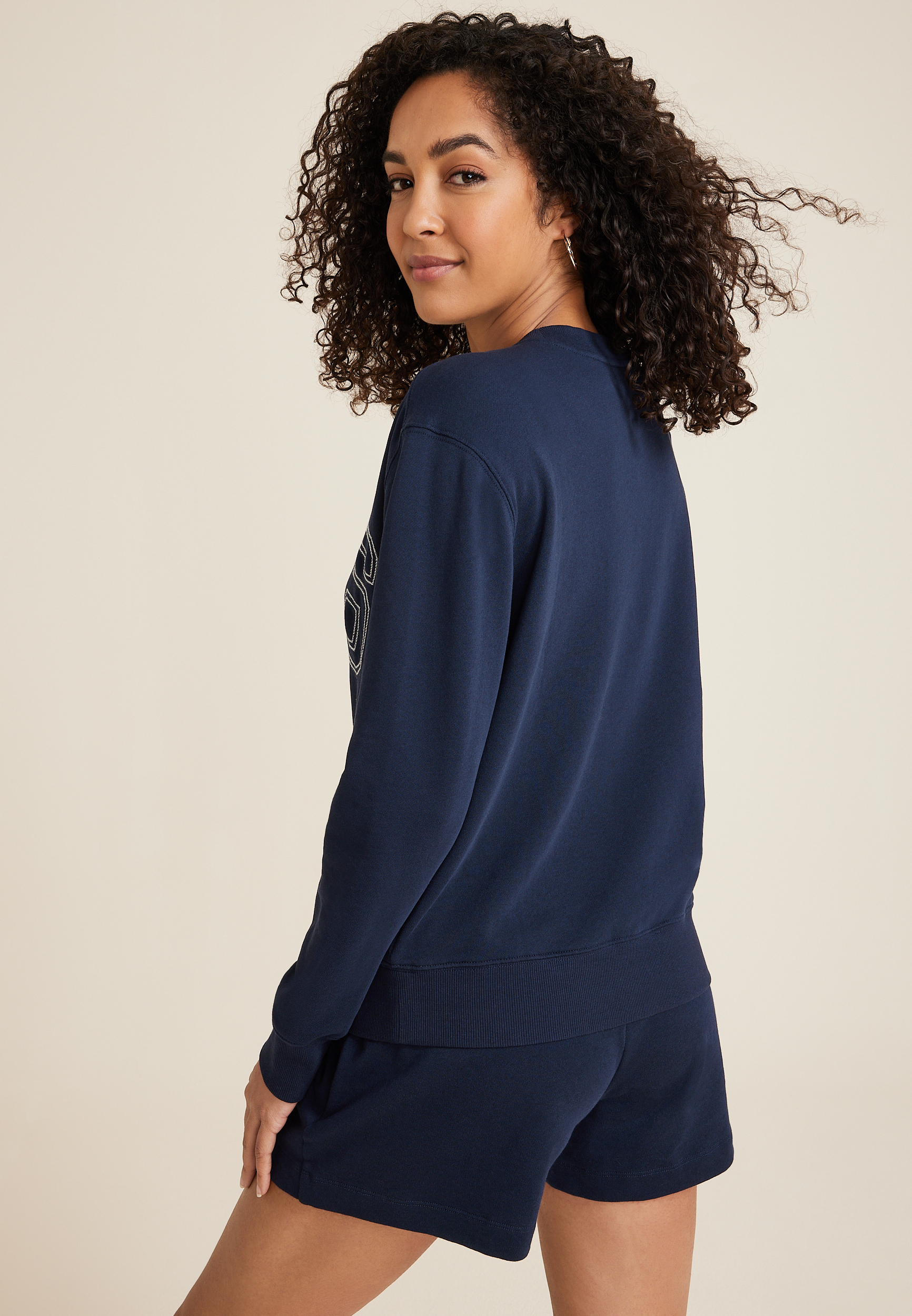 1776 USA Embroidered Relaxed Fit Sweatshirt, C1919, large