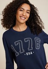 1776 USA Embroidered Relaxed Fit Sweatshirt, C1919, small