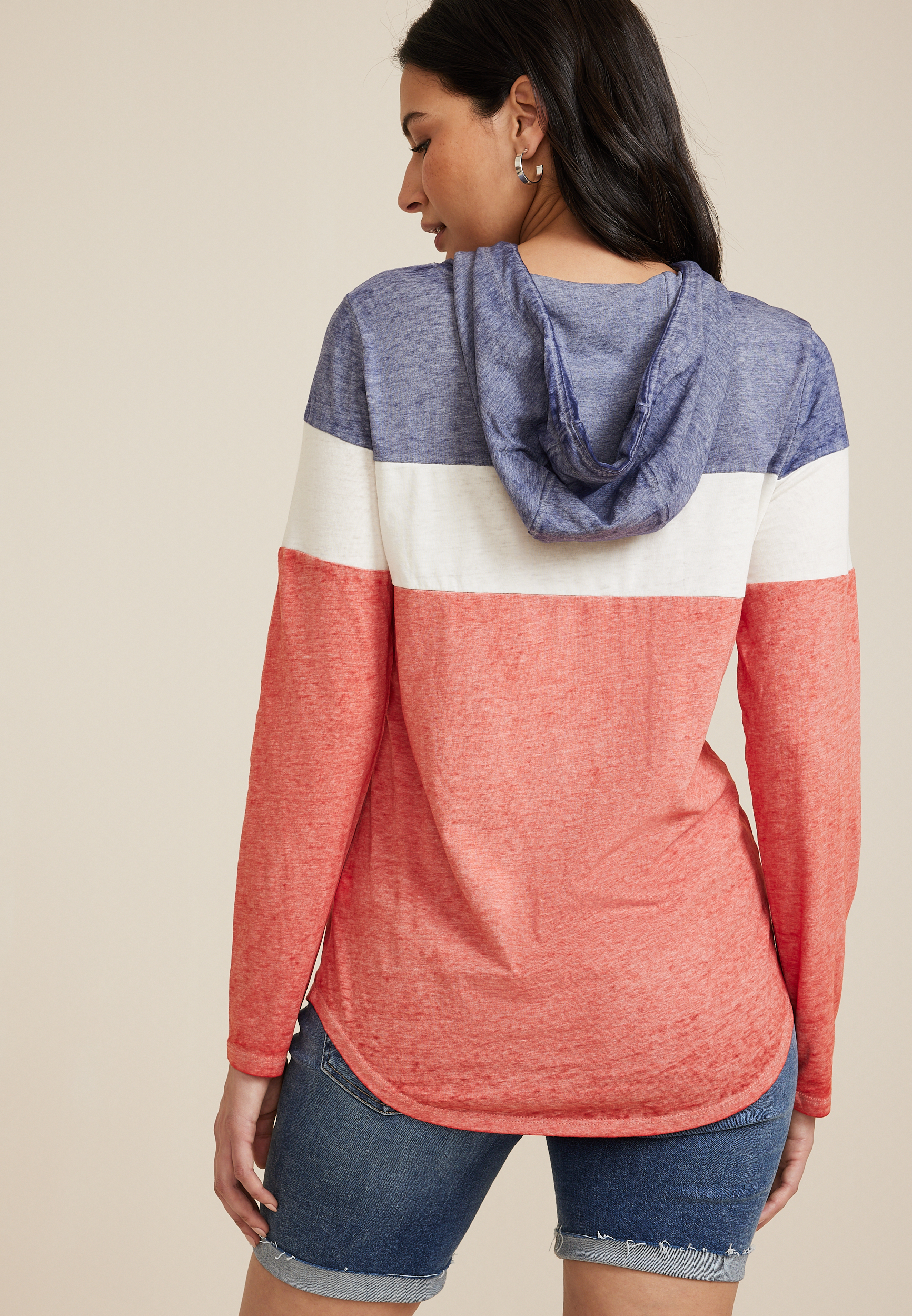Americana Colorblock Hoodie, C2842, large