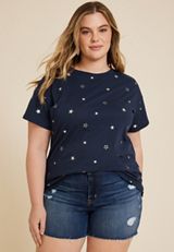 Plus Size 24/7 Dawson Star Crew Neck Tee, C1943, small