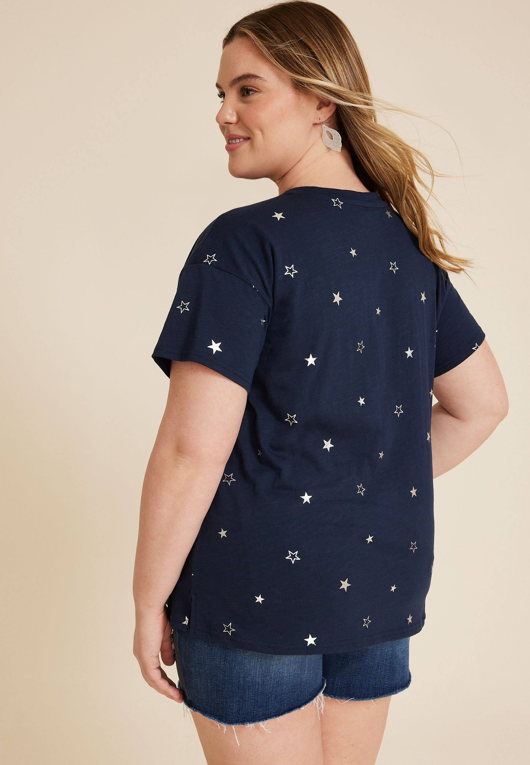 Plus Size 24/7 Dawson Star Crew Neck Tee, C1943, large
