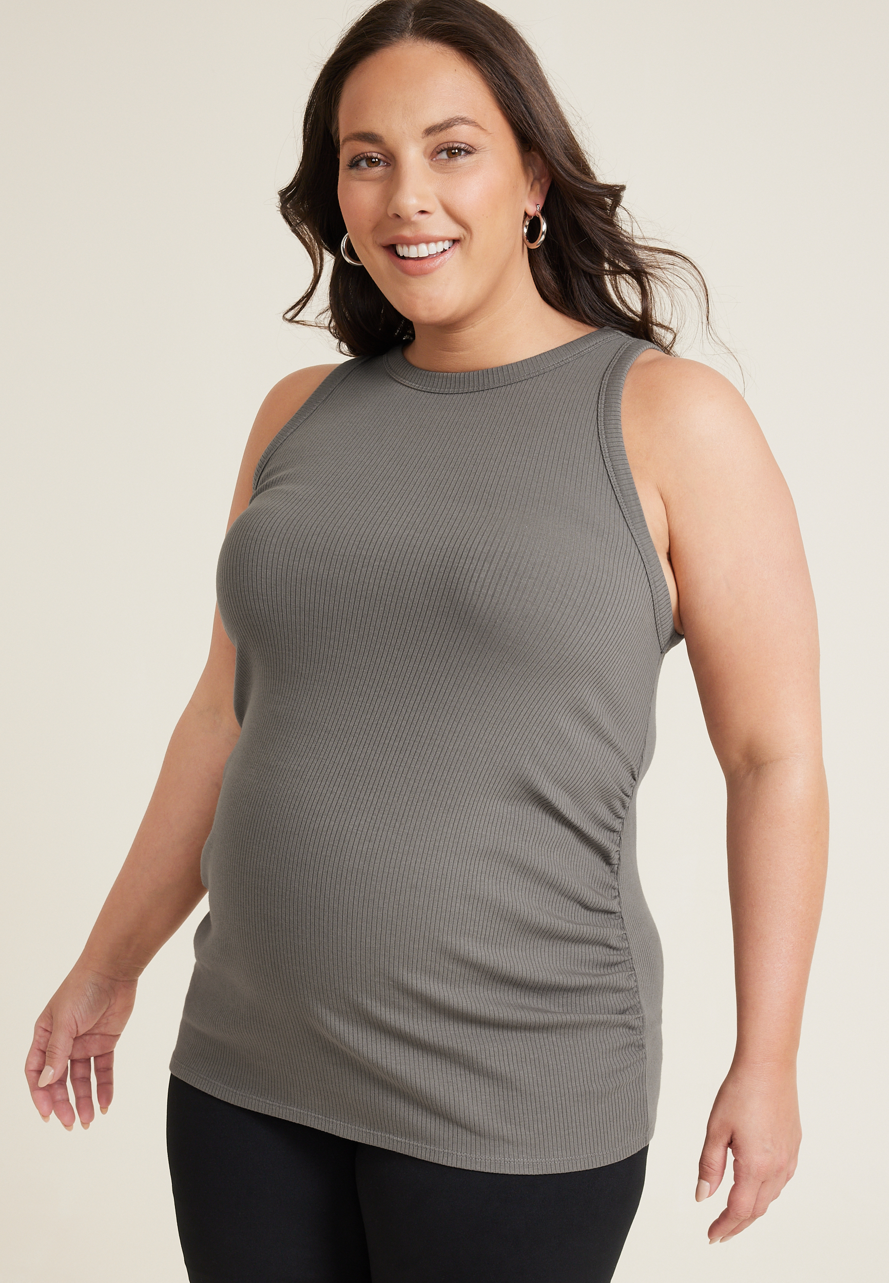 Plus Size Highline Ribbed Maternity Tank Top