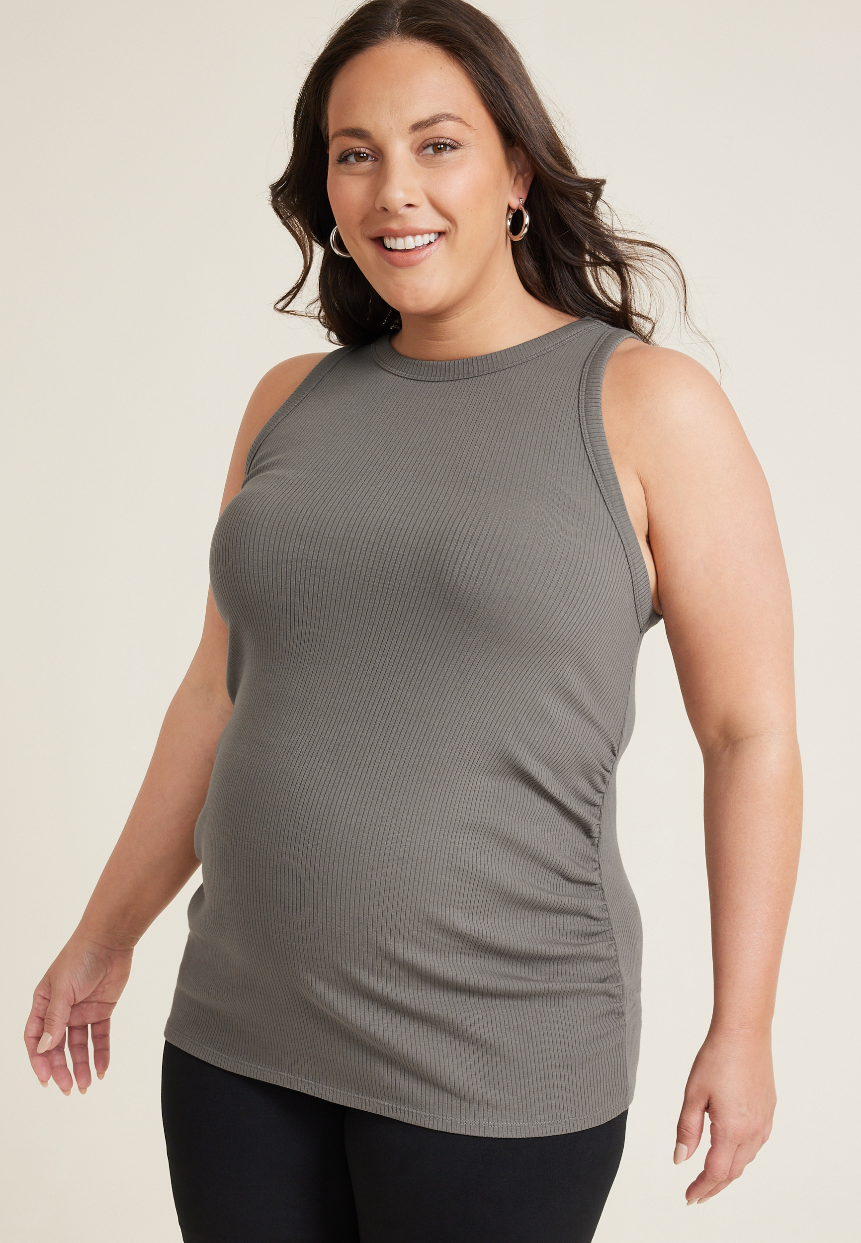 Plus Highline Ribbed Maternity Tank Top