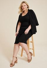 Plus Size 24/7 Bra Cup Midi Dress, C106, small