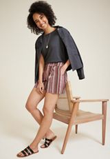 Idealist Striped Linen High Rise 5in Short, C4731, small