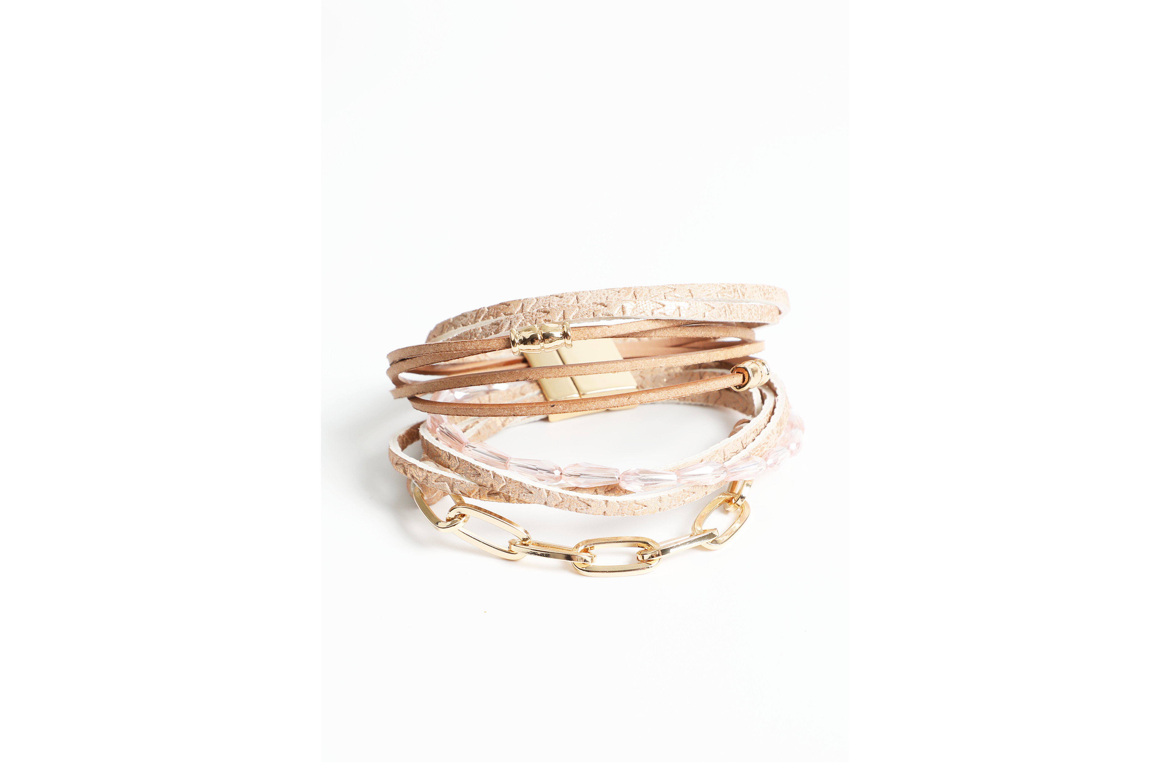 Neutral Multi Row Magnetic Bracelet