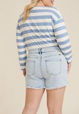 Plus Size KanCan&trade; Curvy High Rise Acid Wash 5in Short, C2806, small