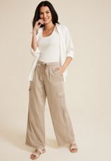 Soft Cargo High Rise Wide Leg Pant, C155, small