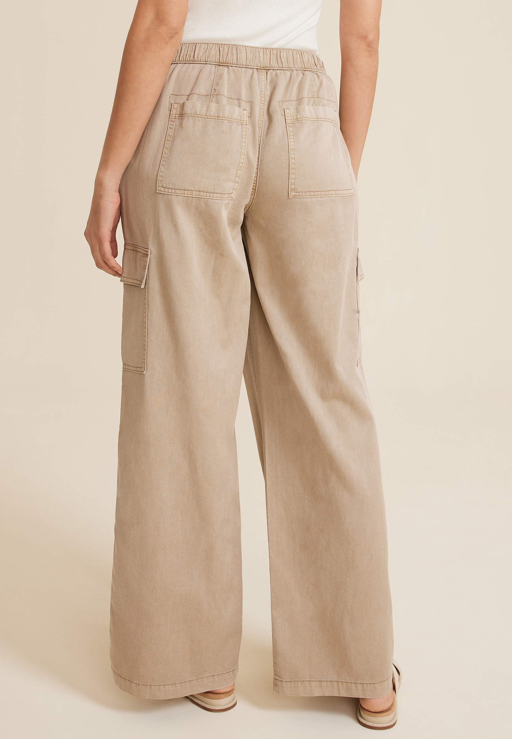 Soft Cargo High Rise Wide Leg Pant, C155, large