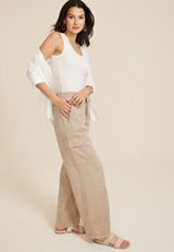 Soft Cargo High Rise Wide Leg Pant, C155, small