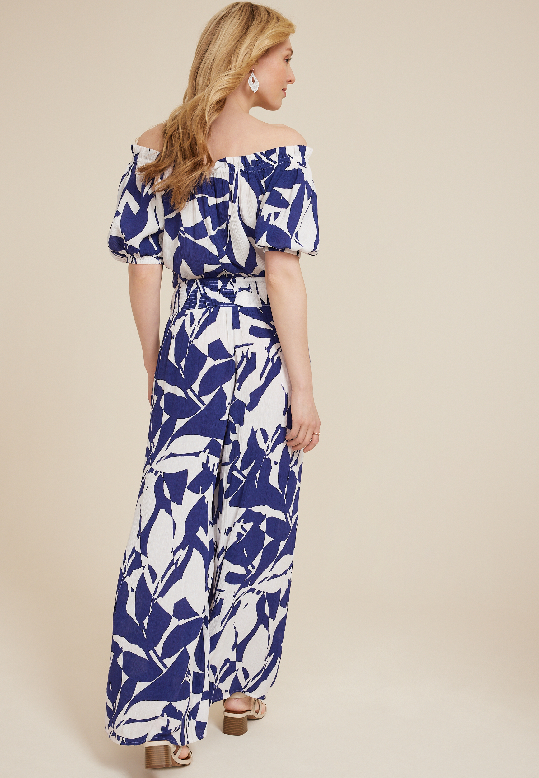 High Rise Printed Palazzo Pant, C9712, large