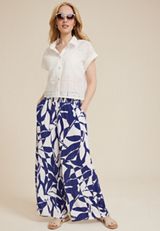High Rise Printed Palazzo Pant, C9712, small