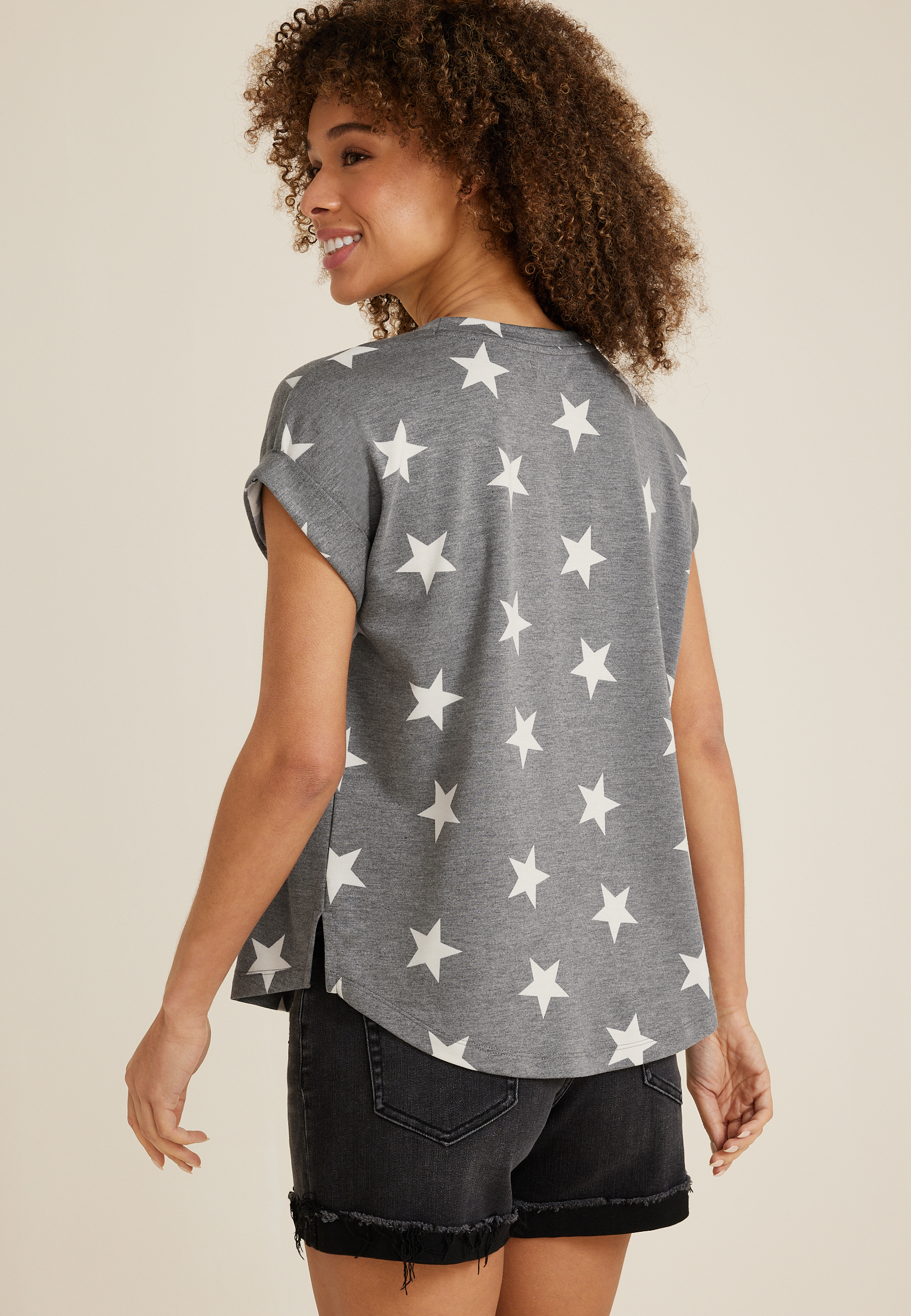24/7 Clara Star Short Sleeve Tee, C1942, large