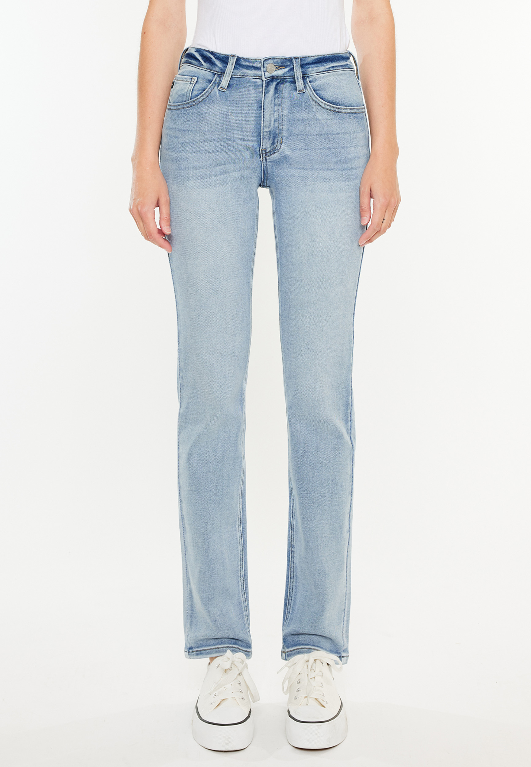KanCan&trade; Essentials High Rise Straight Jean, LIGHT SANDBLAST, small