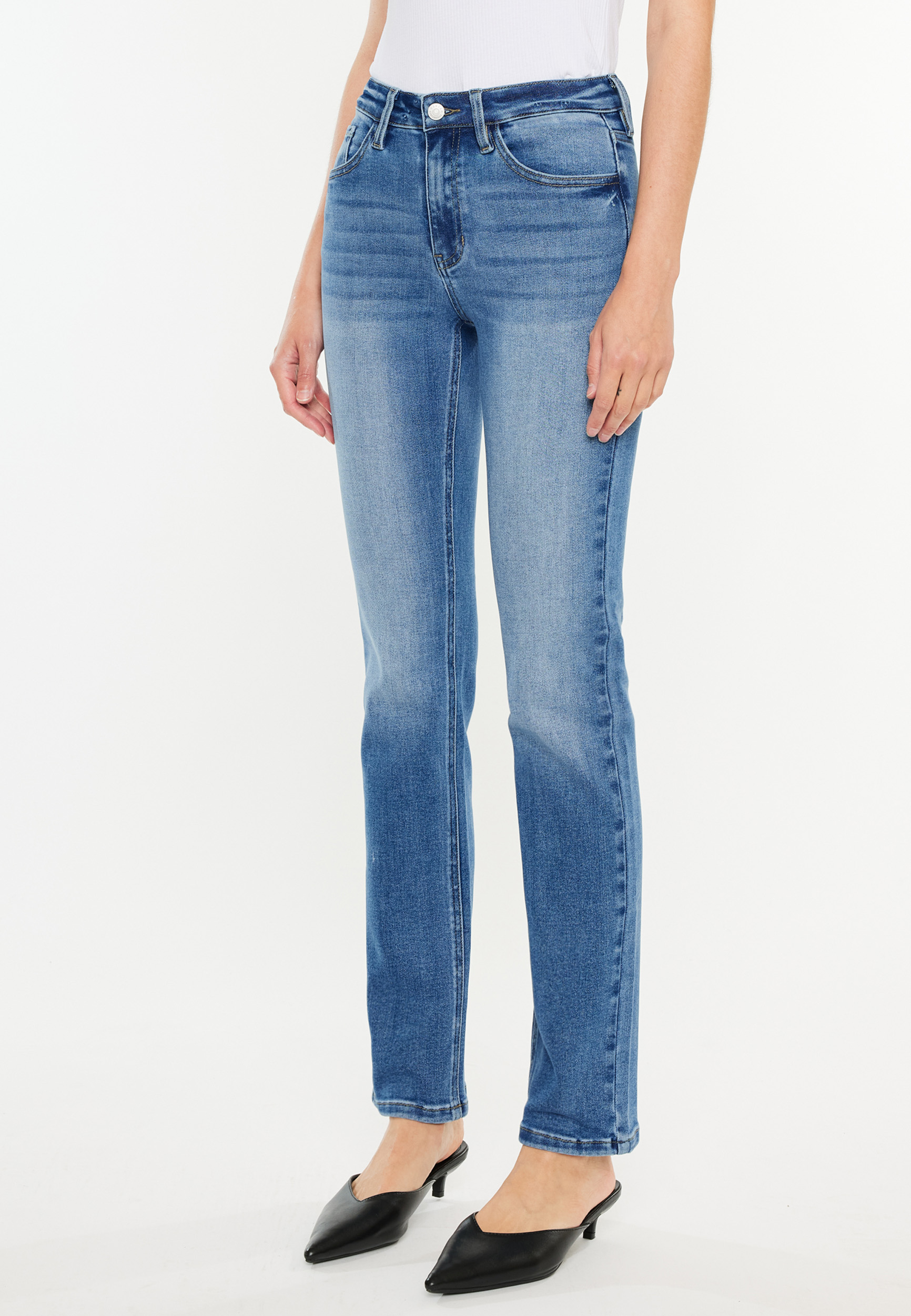 KanCan&trade; Essentials High Rise Straight Jean, MEDIUM SANDBLAST, small