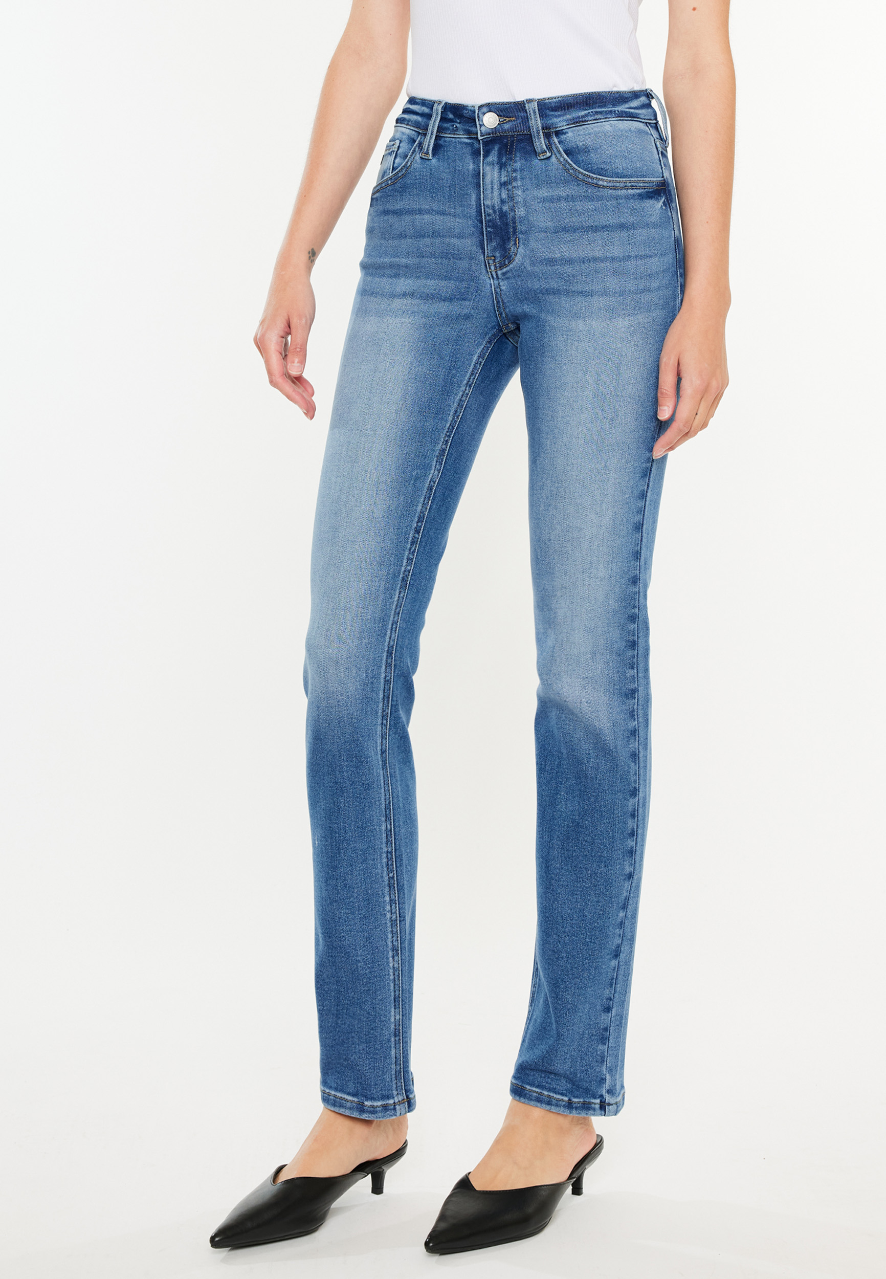 KanCan&trade; Essentials High Rise Straight Jean, MEDIUM SANDBLAST, small