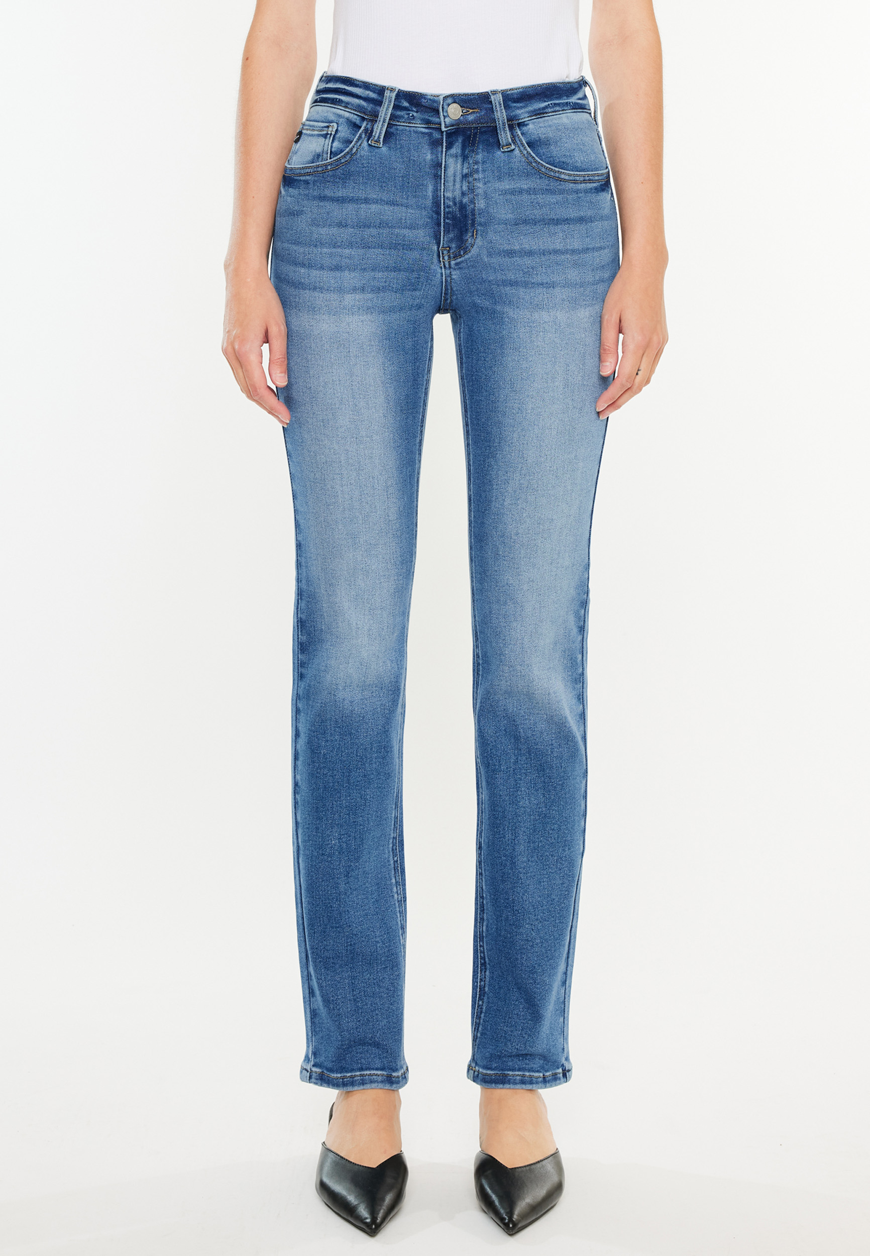 KanCan&trade; Essentials High Rise Straight Jean, MEDIUM SANDBLAST, small