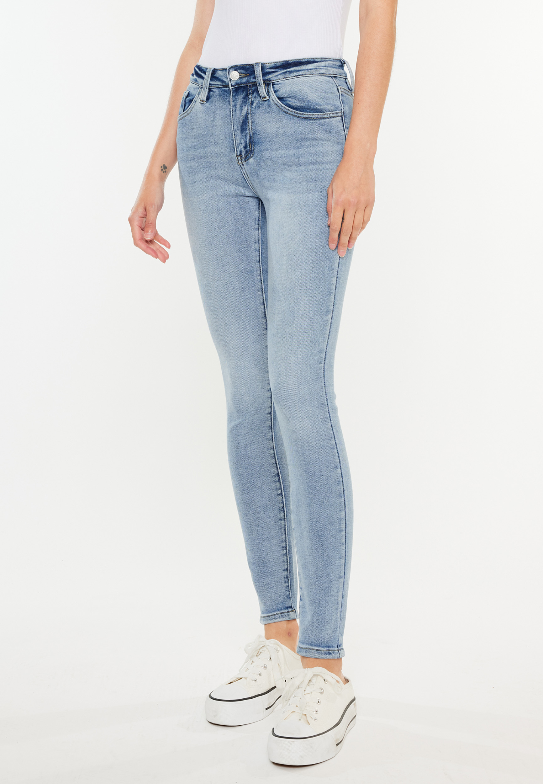 KanCan&trade; Essentials High Rise Skinny Jean, LIGHT SANDBLAST, large