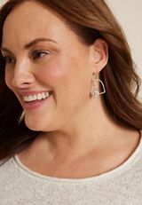 Heart And Baseball Drop Earrings, C605, small