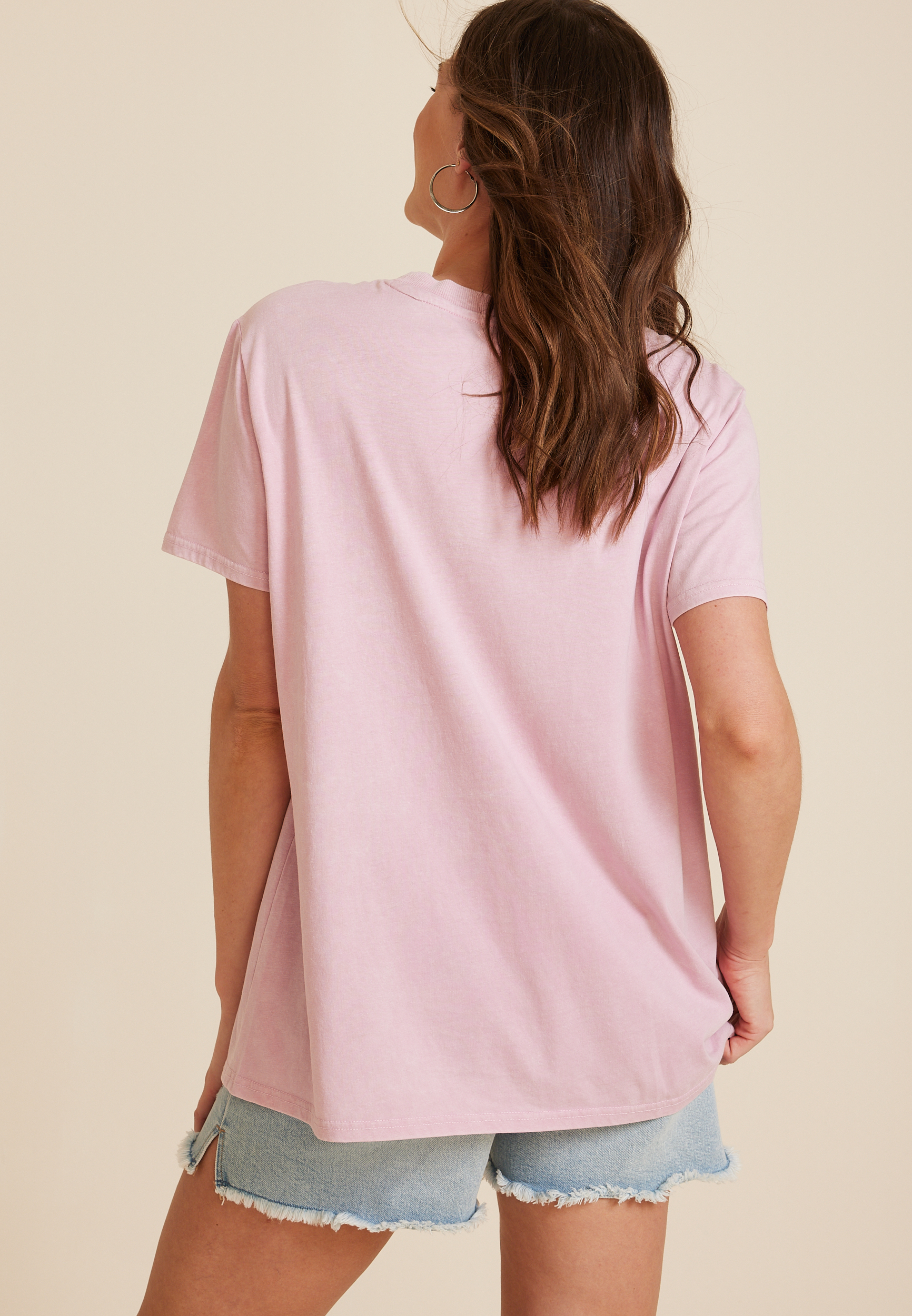 No One Likes A Salty Beach Oversized Fit Graphic Tee, PINK, large