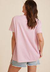 No One Likes A Salty Beach Oversized Fit Graphic Tee, PINK, small